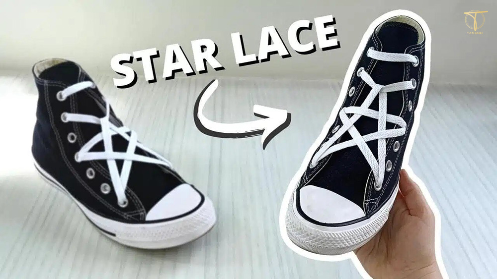 Cách buộc dây giày hình ngôi sao