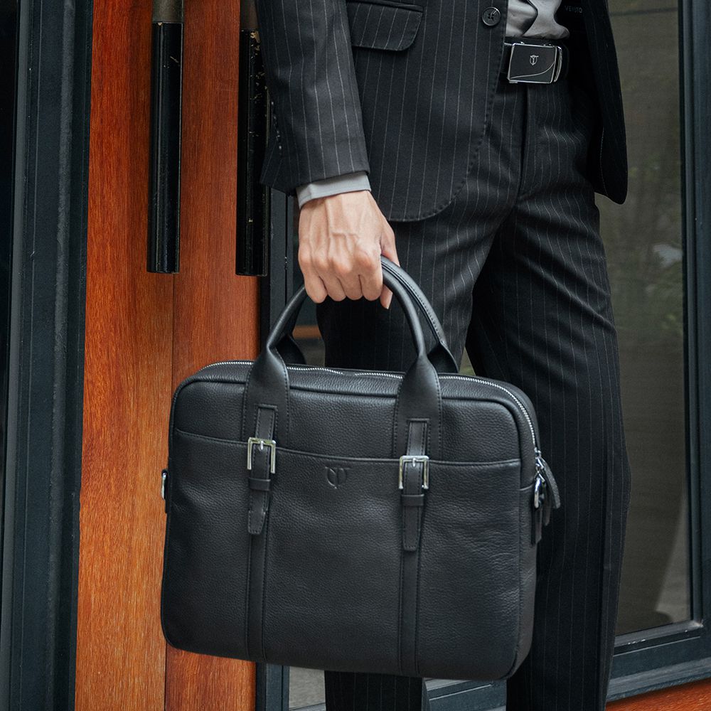 túi da nam kiểu dáng briefcase TTA918110003-D