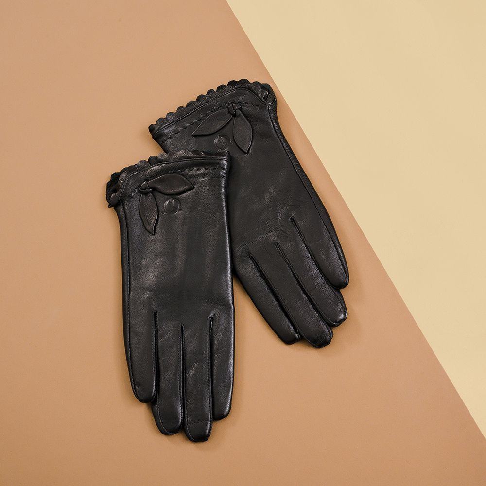 Găng tay da nữ cảm ứng hàng hiệu GTTACUNU-16-D