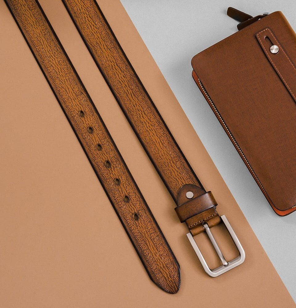 thắt lưng công sở DJTANHZ-381-KHAKI ảnh 3
