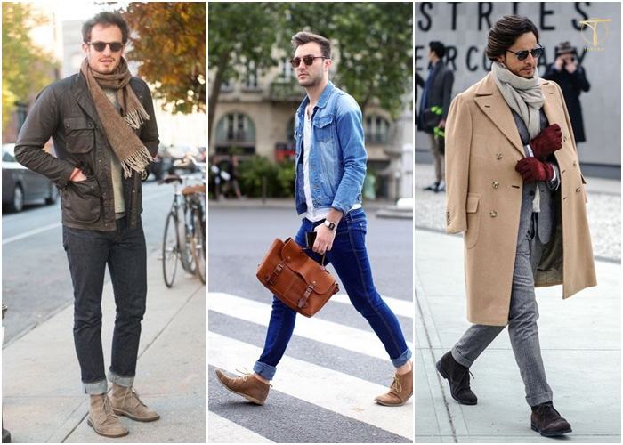 Phong cách street style xuống phố với giày Chukka boots