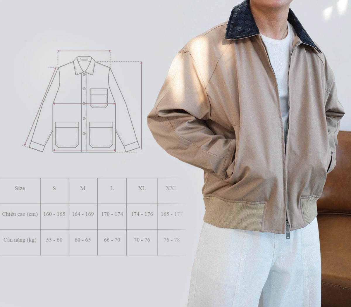 Hướng Dẫn Chọn Size Áo Khoác Nam Chuẩn Theo Kích Cỡ Việt Nam