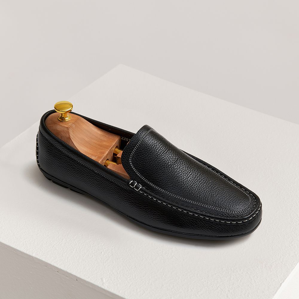 Giày lười màu đen mã GNTA2201-D