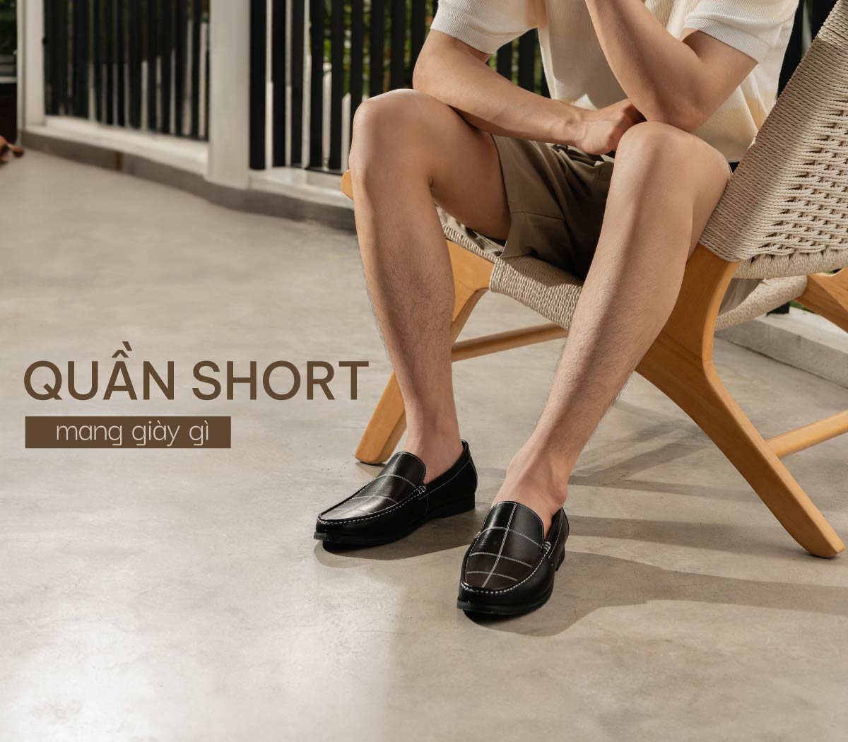 Mặc quần short mang giày gì? Cách phối giày với quần short nam