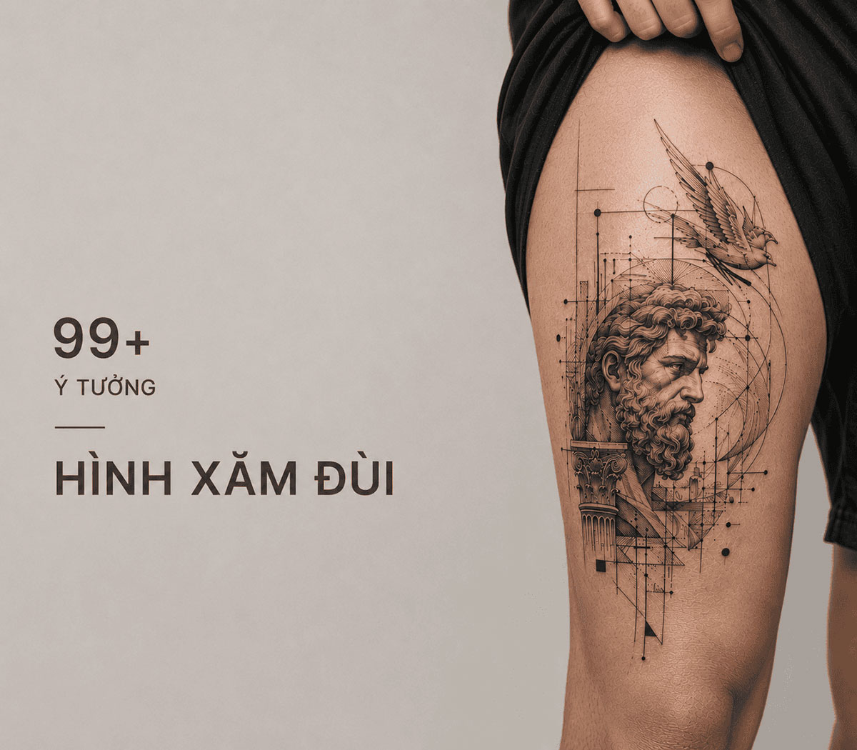 99+ Ý tưởng hình xăm đùi nam, nữ đẹp ấn tượng nhất 2026