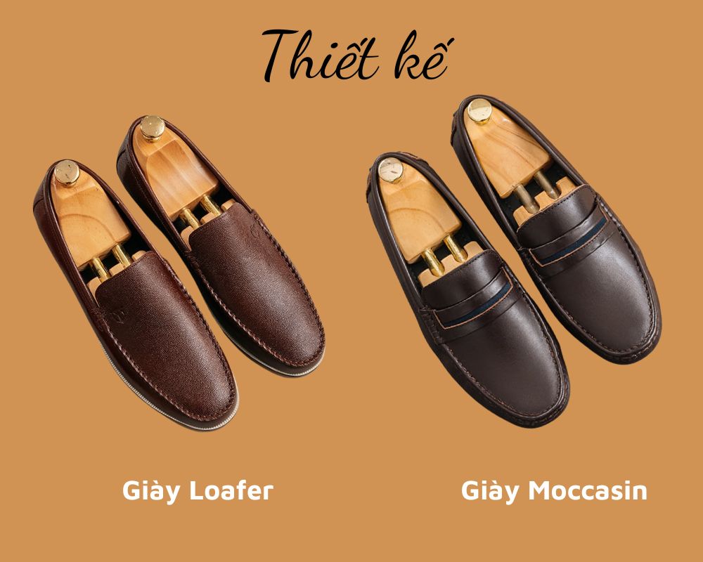sự khác nhau giữa thiết kế loafer với moccasin