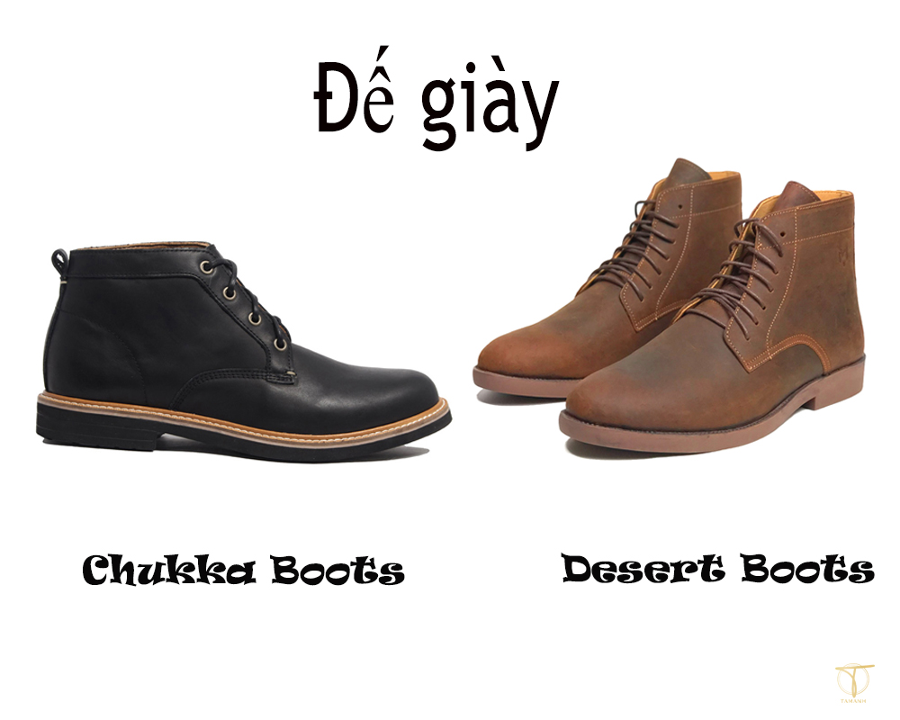 Phân biệt giày Chukka Boot và giày Desert Boots thông qua đế giày