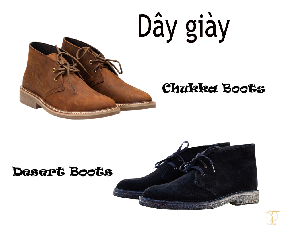 Phân biệt giày Chukka Boot và giày Desert Boots qua dây giày