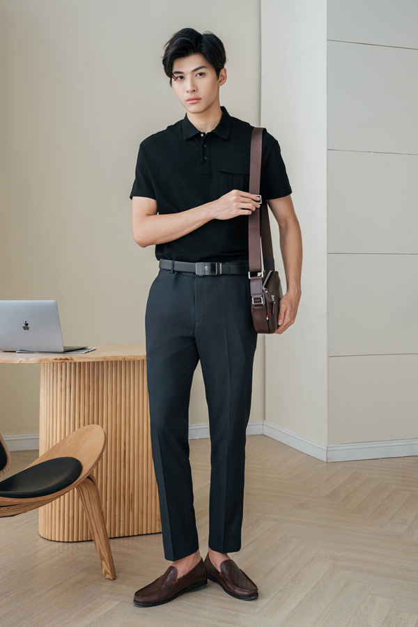 ảnh giày da nam đế bằng 3