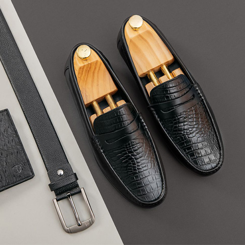 ảnh giày da nam vân cá sấu 1