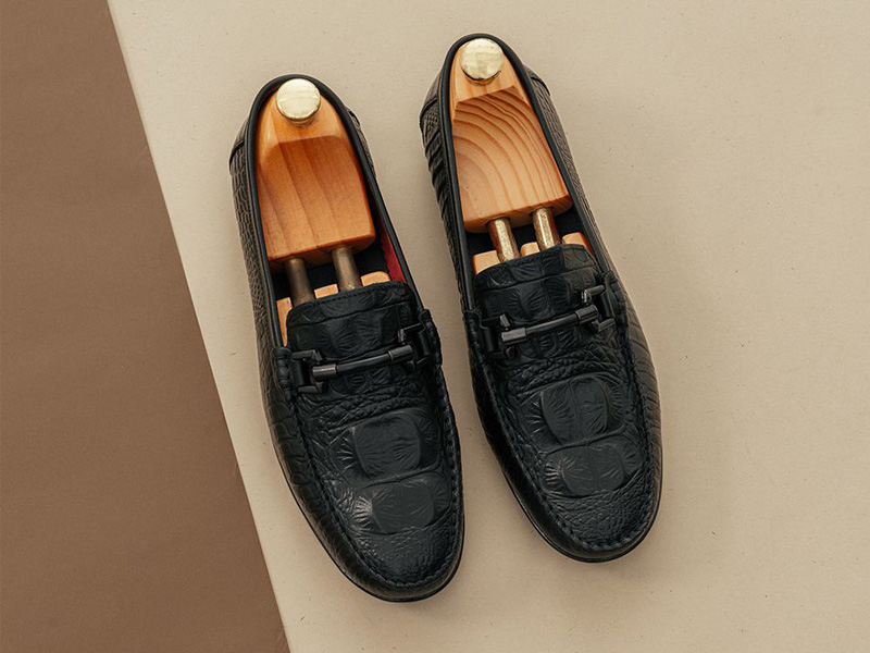 ảnh giày da nam vân cá sấu 4