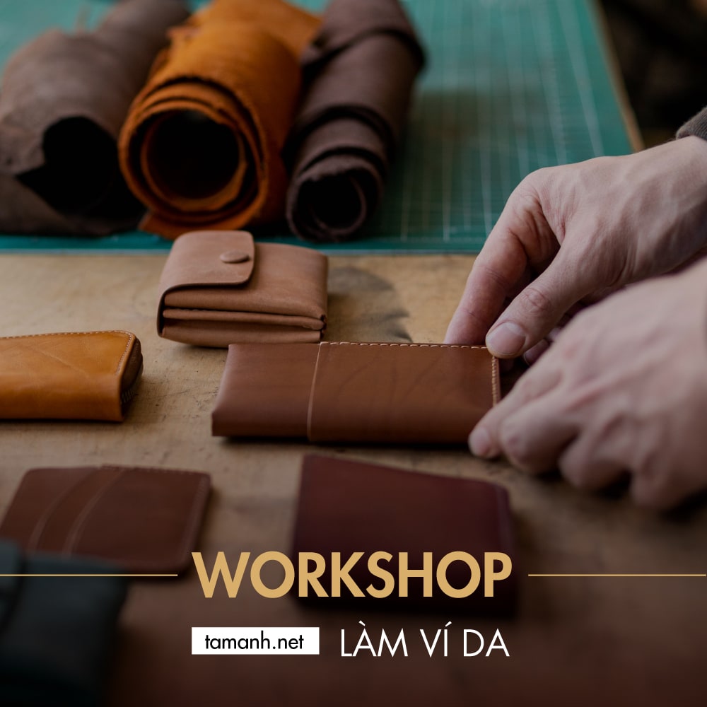 Top 6 workshop làm ví da thủ công cho người mới bắt đầu