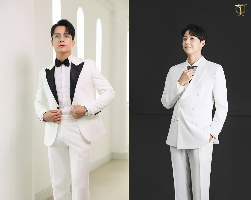 Bộ suit trắng lịch thiệp