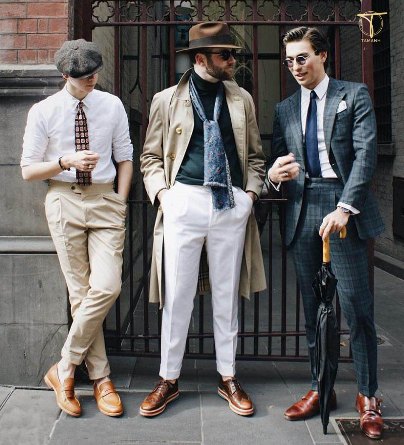 Mẹo mix & match: Giày nâu mặc quần màu gì thì hợp cho nam? 5 Phối suit với giày nâu
