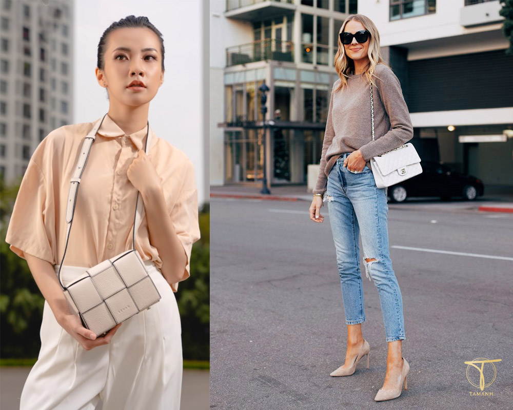 Túi xách màu gì dễ phối đồ? Top gam màu túi xách cân mọi outfit 7 Túi xách màu nude dễ phối đồ