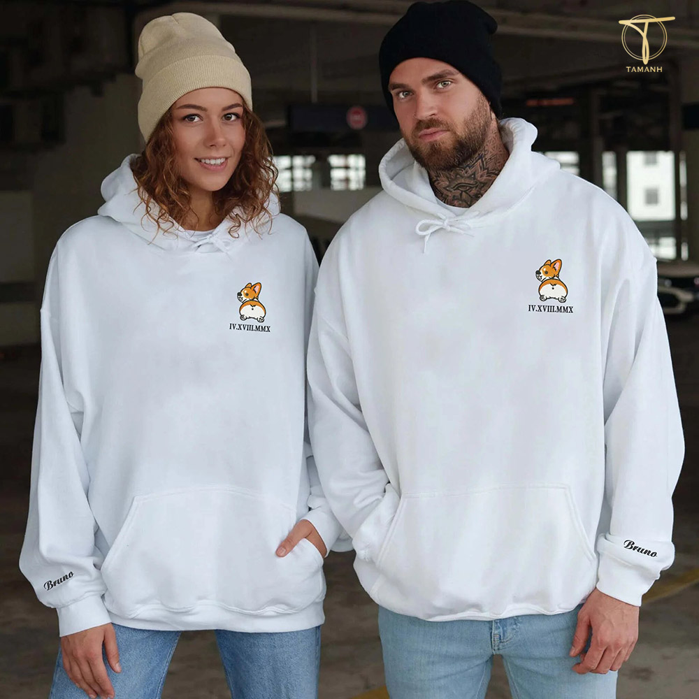 Áo hoodie phối quần ống rộng và mũ len beanie