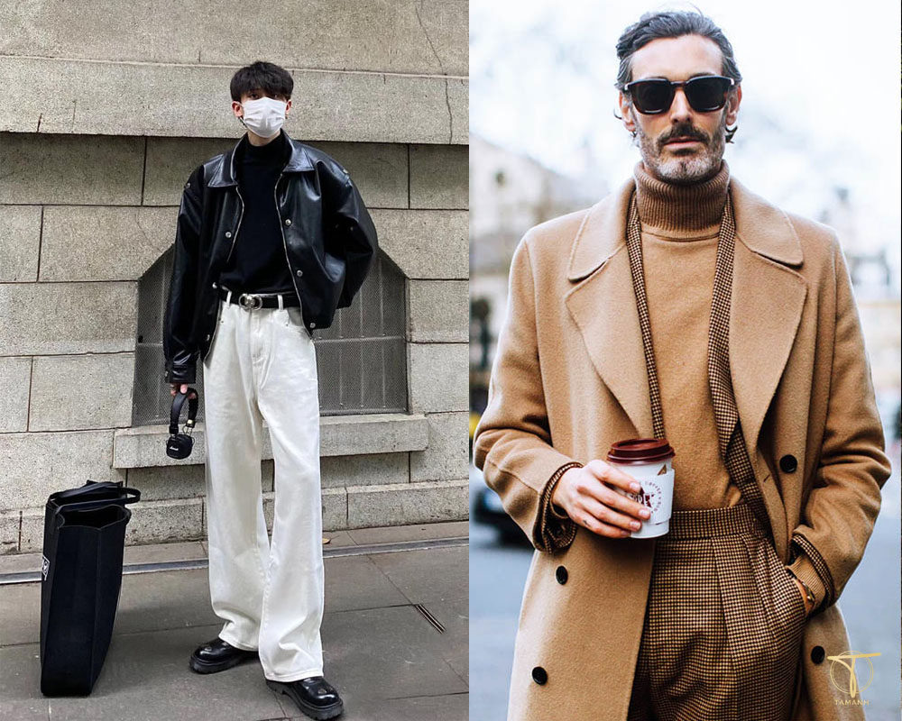 Phối đồ Noel nam, mẹo mix outfit Giáng sinh đẹp cho nam 3 Sang trọng với áo khoác dạ dáng dài + áo len