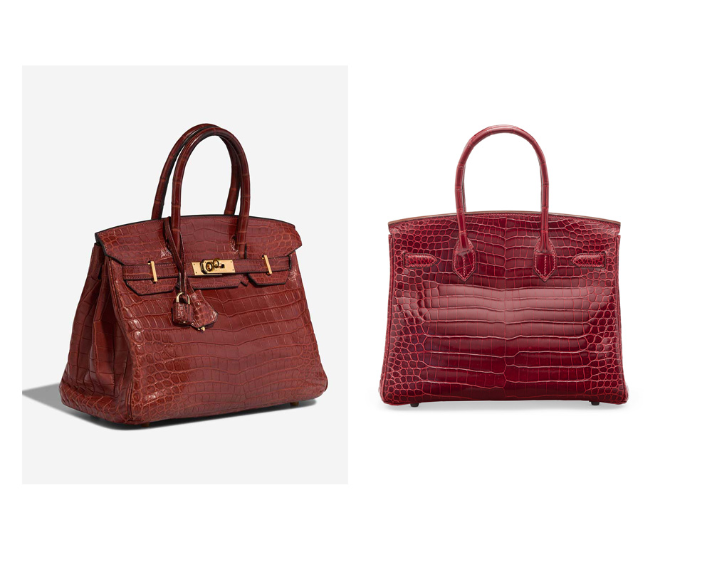 Hermes Exceptional Collection Shiny Rouge H Porosus Crocodile 30cm Birkin Bag