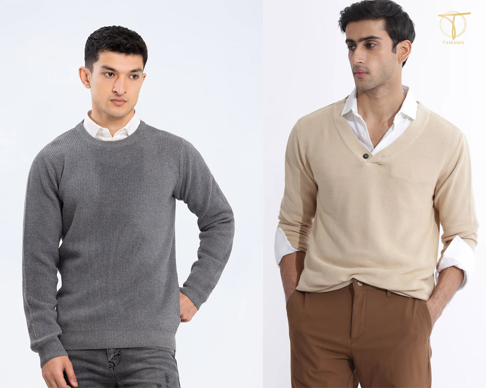 Mặc áo sơ mi trắng cùng áo len hoặc sweater
