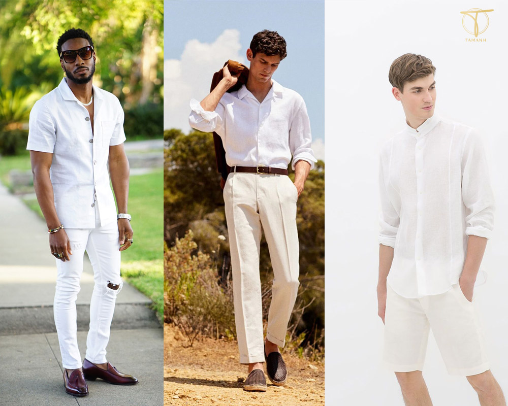 Mix đồ với áo sơ mi trắng theo phong cách ALL WHITE