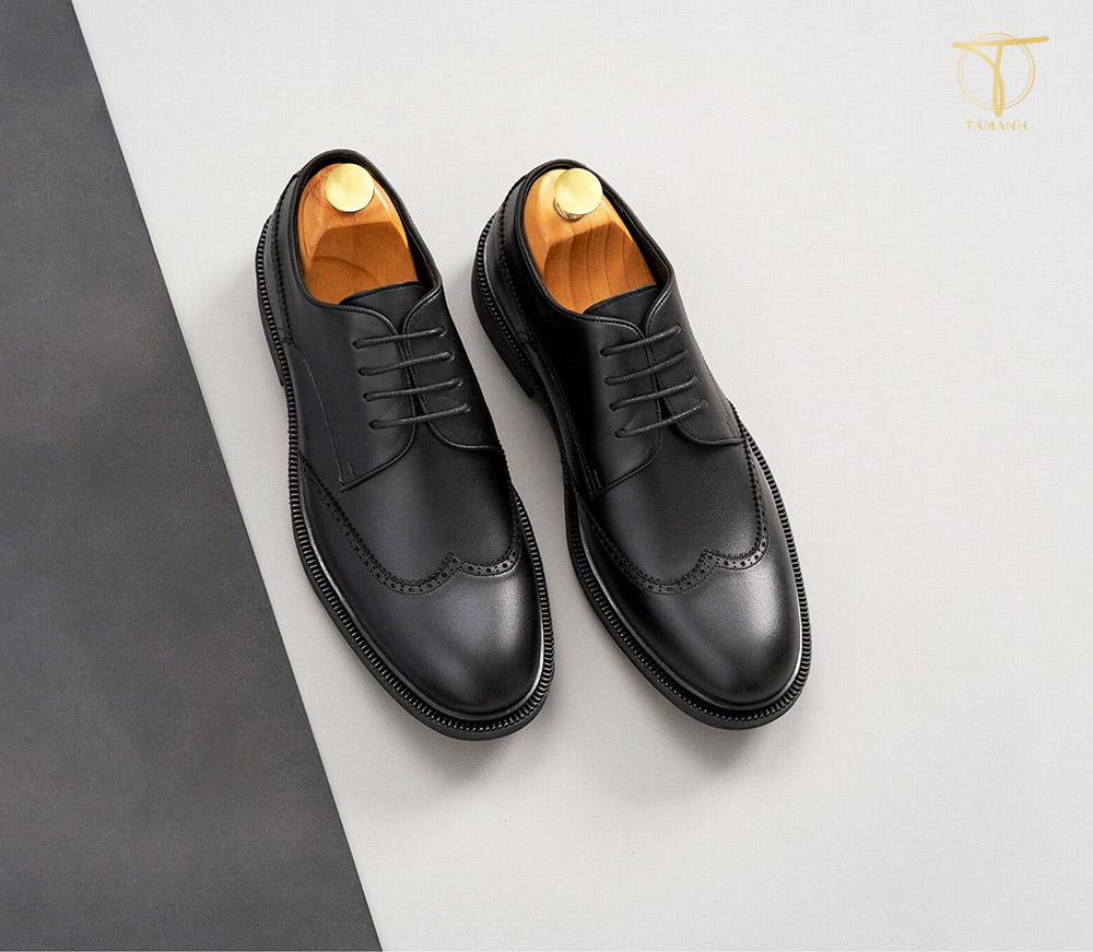 Giày Derby họa tiết Wingtip
