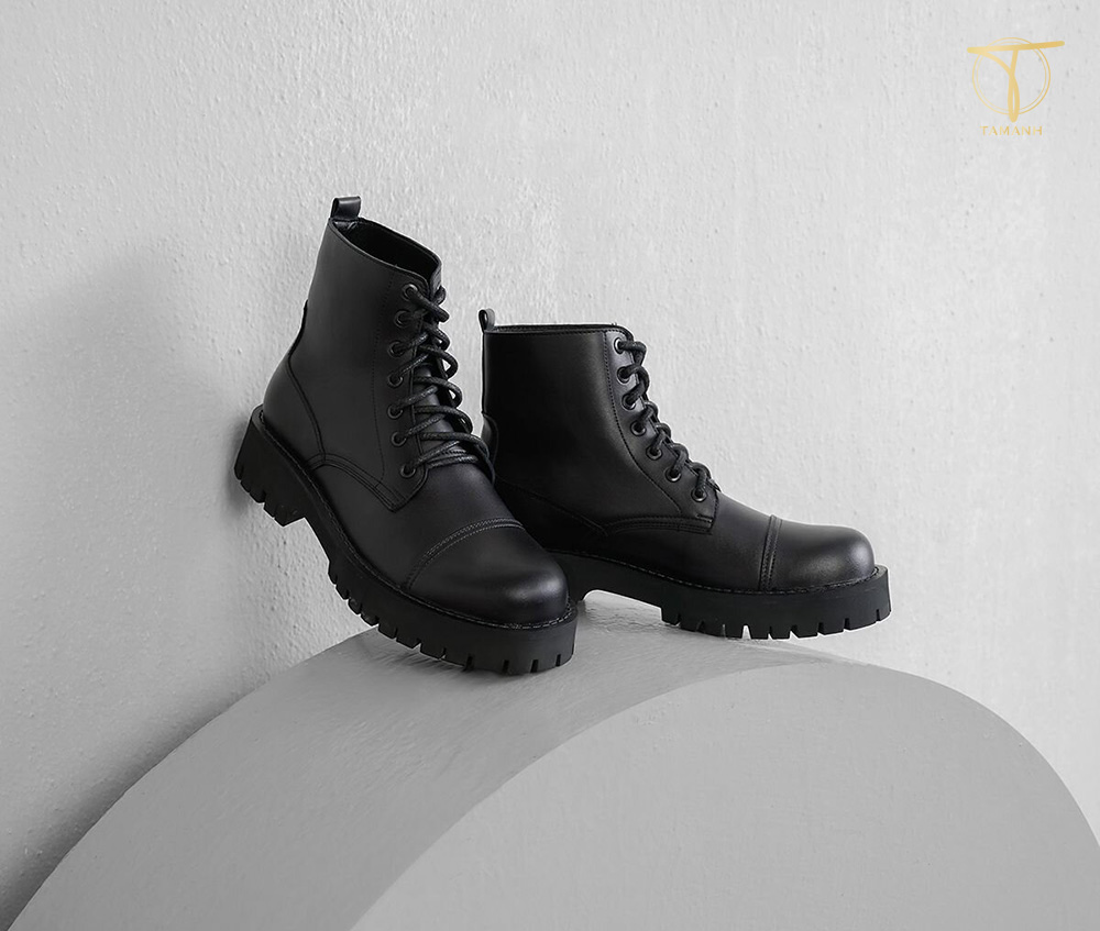 Giày Boots Combat nam đế Chunky