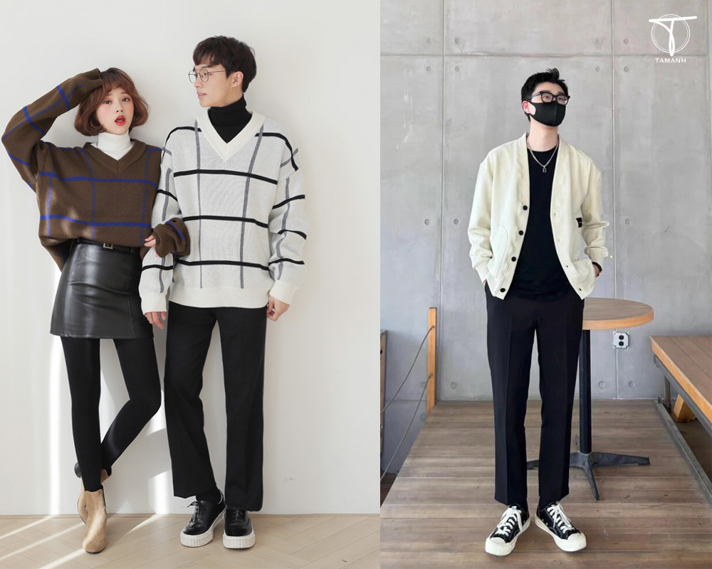 Cách phối đồ với áo cardigan nam và quần tây nam