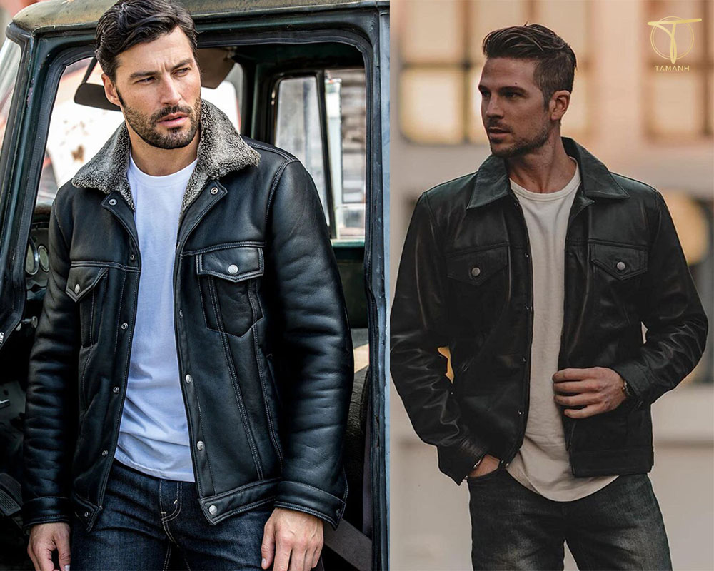 Áo khoác da Trucker Jacket