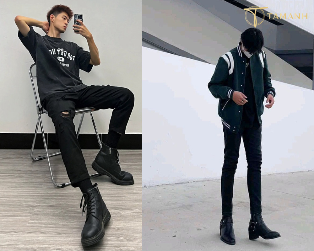 Phong cách Retro với boot Chunky, quần ống suông và áo thun graphic