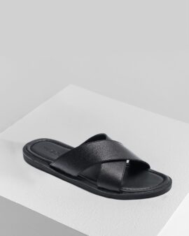 dép da nam quai chéo DNTG16-08251-D ảnh 1